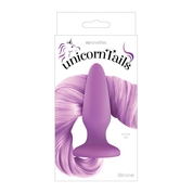 Сиреневая анальная пробка с сиреневым хвостом Unicorn Tails Pastel Purple - фото, цены