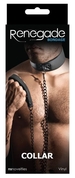Черный виниловый ошейник Collar на цепочке - фото, цены