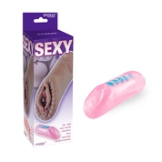 Розовый мастурбатор Sexy Pussy with Beads Tube - фото, цены
