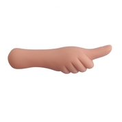 Телесный вибромассажёр Thumb-up Teaser в форме руки - 16 см. - фото, цены