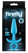 Голубая анальная пробка Firefly Prince Medium - 12,7 см. - фото, цены