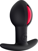 Чёрно-малиновая анальная пробка B Ball Uno - 7,3 см. - фото, цены