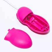 Ярко-розовое виброяйцо с выносным проводным пультом - фото, цены