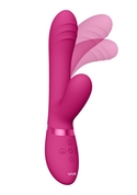 Розовый вибромассажер-кролик Tani - 21,5 см. - фото, цены