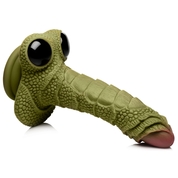 Фантазийный фаллоимитатор Swamp Monster Green Scaly Silicone Dildo - 23,9 см. - фото, цены