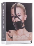 Чёрный кожаный кляп Leather Mouth Gag - фото, цены