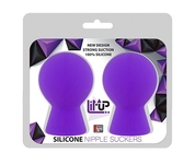 Фиолетовые присоски для груди Lit-up Nipple Suckers Small Purple - фото, цены