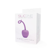 Фиолетовый анальный стимулятор Silicone My Secret Cherry - 11 см. - фото, цены