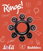 Чёрное эрекционное кольцо Rings Bubbles - фото, цены