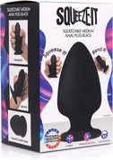 Черная мягкая анальная пробка Squeezable Medium Anal Plug - 11 см. - фото, цены