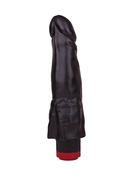 Чёрный вибромассажер с широким основанием - 18,8 см. - фото, цены