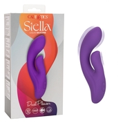 Фиолетовый вибратор-кролик Stella Liquid Silicone Dual Pleaser - 17,25 см. - фото, цены