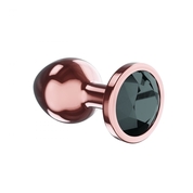 Пробка цвета розового золота с черным кристаллом Diamond Jet Shine S - 7,2 см. - фото, цены