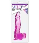 Фиолетовый фаллоимитатор Quartz Violet 8inch Pvc Dong - 20 см. - фото, цены