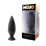 Черная большая анальная пробка Mojo Spades Large Butt Plug - 12 см. - фото, цены