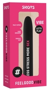 Черный гладкий вибромассажер Feelgood Vibe #Less stress more sex - 17,2 см. - фото, цены