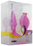 Розовая анальная пробка с расширением Inflatable Butt Plug Small - 10 см. - фото, цены