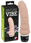 Телесный вибратор Nature Vibe - 17,8 см. - фото, цены