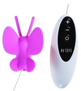 Фиолетовый клиторальный стимулятор Butterfly - фото, цены