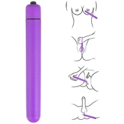 Фиолетовая удлиненная вибропуля - 13 см. - фото, цены