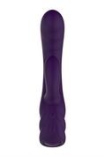 Фиолетовый вибратор с клиторальным стимулятором Nalone PureX2 - 20,7 см. - фото, цены
