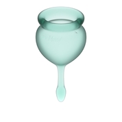 Набор темно-зеленых менструальных чаш Feel good Menstrual Cup - фото, цены