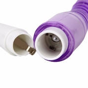 Фиолетовый анальный стимулятор с вибрацией - 23,5 см. - фото, цены