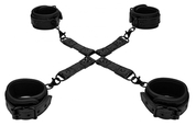 Черные наручники и наножники Luxury Hogtie - фото, цены