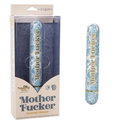 Голубой классический вибратор Naughty Bits Mother Fucker Personal Vibrator - 18 см. - фото, цены