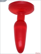 Красная гелевая анальная пробка - 16 см. - фото, цены