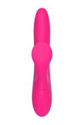 Розовый вибратор с клиторальным стимулятором Nalone Peri - 23,3 см. - фото, цены