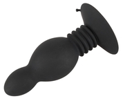 Черная анальная пробка с пружинным механизмом Bouncing Plug - 11,8 см. - фото, цены