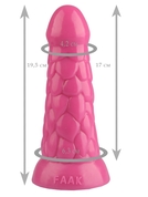Розовая анальная рельефная втулка - 19,5 см. - фото, цены