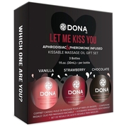 Подарочный набор массажных масел Dona Let me kiss you - фото, цены