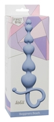 Голубая анальная цепочка Begginers Beads - 18 см. - фото, цены
