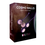 Фиолетовые вагинальные шарики Cosmo Balls с парой сменных шаров - фото, цены