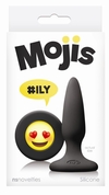 Черная силиконовая пробка Emoji Face Ily - 8,6 см. - фото, цены