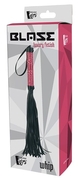 Черная мини-плеть Whip с розовой ручкой - 39 см. - фото, цены
