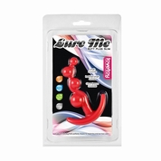 Красная анальная цепочка Lure Me Silicone Anal Toy - 10,5 см. - фото, цены