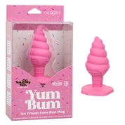 Розовая анальная пробка в виде мороженого Yum Bum Ice Cream Cone Butt Plug - 9,5 см. - фото, цены