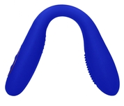 Синий двухсторонний вибратор Flex - 21,5 см. - фото, цены