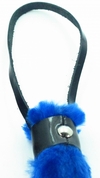 Плеть из лака с синим мехом Bdsm Light - 43 см. - фото, цены