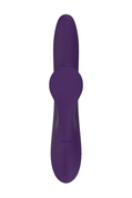 Фиолетовый вибратор с клиторальным стимулятором Nalone Peri - 23,3 см. - фото, цены