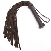 Коричневая кожаная плеть Brown Leather Flogger - 66 см. - фото, цены
