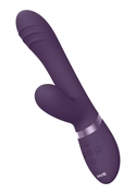 Фиолетовый вибромассажер-кролик Tani - 21,5 см. - фото, цены
