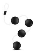 Черные анальные шарики Pleasure Balls - 38,1 см. - фото, цены