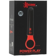 Черно-красный мини-вибратор Power Play with Silicone Grip Ring - 13,3 см. - фото, цены