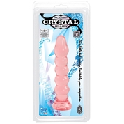 Анальная елочка из розового геля Crystal Jellies Anal Plug Bumps - 15,2 см. - фото, цены