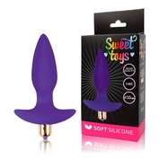 Фиолетовая коническая анальная пробка Sweet Toys - 10,5 см. - фото, цены