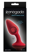 Красная анальная пробка со смещенным центром тяжести Renegade Knock Knock Plug - 11,9 см. - фото, цены